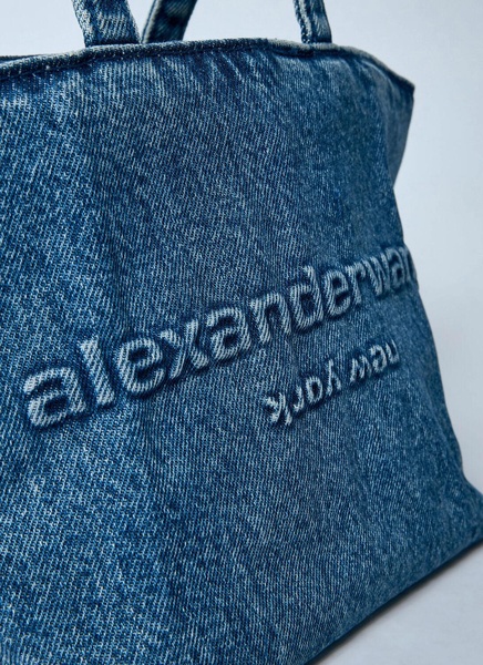 Alexander Wang Women Small Denim Punch Tote Bag