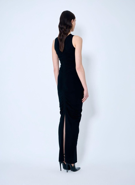Alexander Wang Women Ruched Wide V Neck Maxi Dress