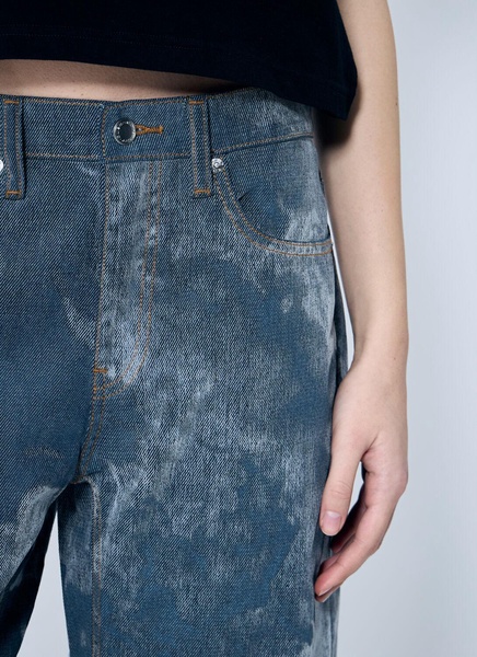 Alexander Wang Women Low Rise Clouding Flocking Jeans