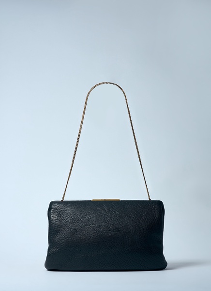 Saint Laurent Women Large Leather Clutch