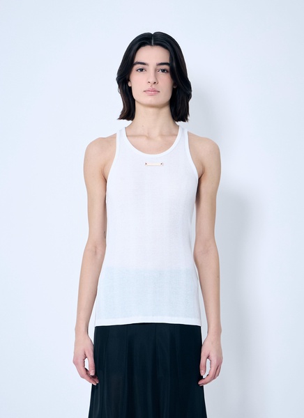 Maison Margiela Women Logo Patch Tank Top