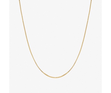 Silver Box Chain Necklace - Jo Gold