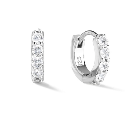 - Huggie Hoop Earrings - Suzanne Silver