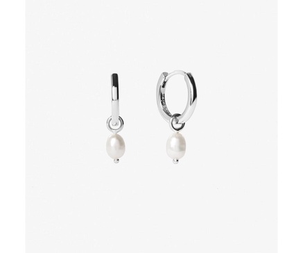- Pearl Huggie Hoops  - Frida Silver