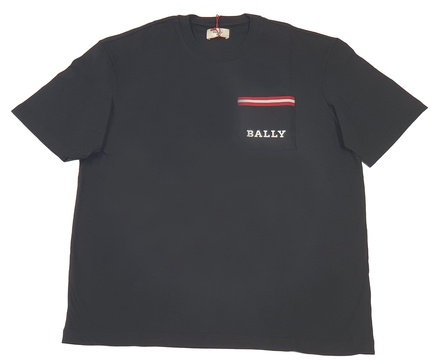 6233729 men's black 100% cotton pocket t-shirt