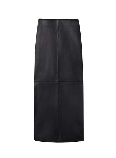 Marta Straight Leather Maxi Skirt