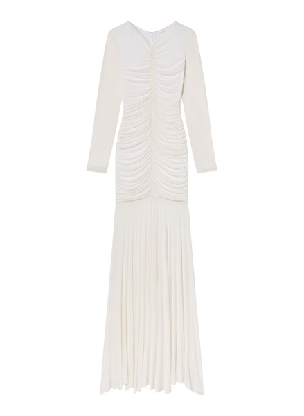 Fawn Ruched Mesh Maxi Dress