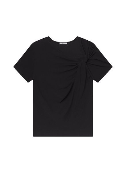 Liz Asymmetric Cotton Crepe Tee