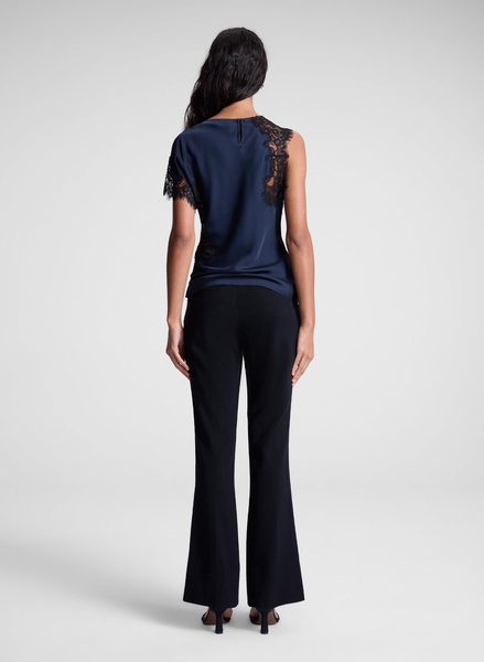 Alessia Satin and Lace Top