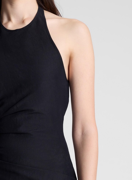 Sylvie Linen Midi Halter Dress
