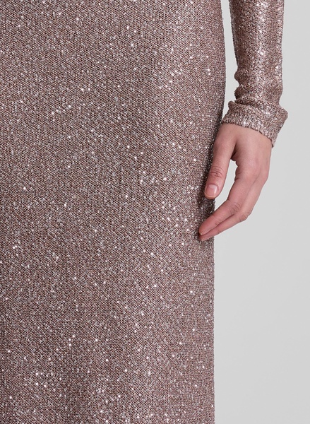 Dana Metallic Knit Midi Skirt
