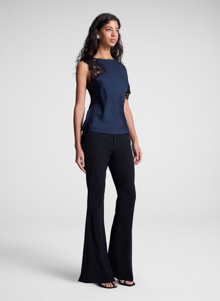 Alessia Satin and Lace Top