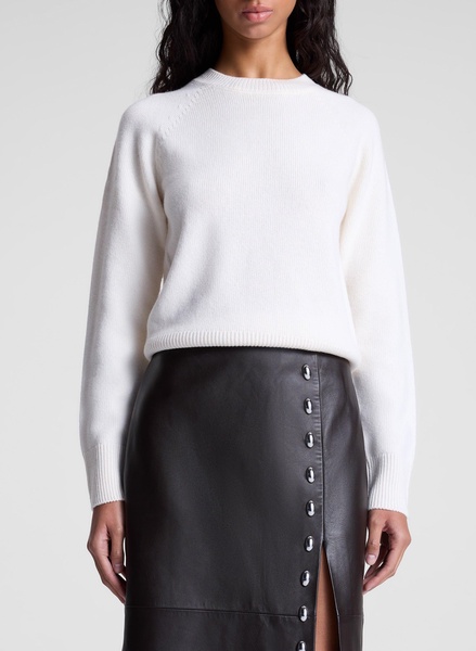 Naomi Studded Leather Midi Skirt