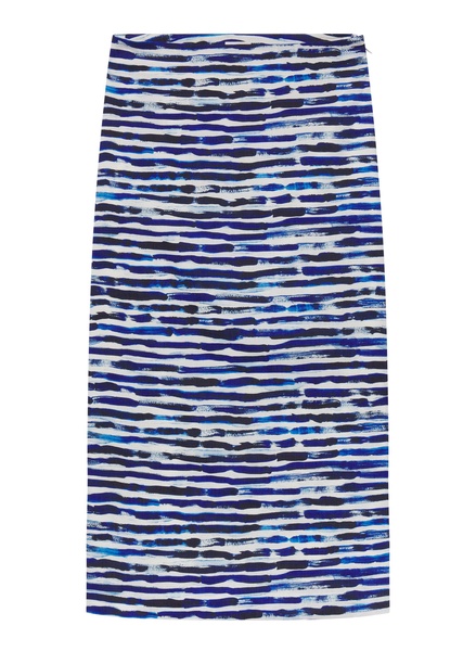 Phoebe Cotton Striped Midi Skirt