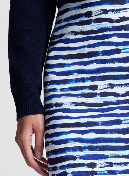 Phoebe Cotton Striped Midi Skirt