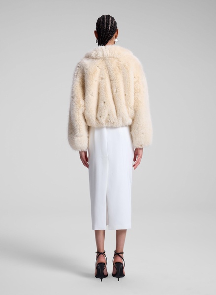 Esme Embellished Faux Fur Jacket