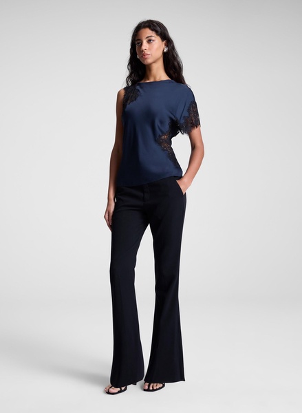 Alessia Satin and Lace Top