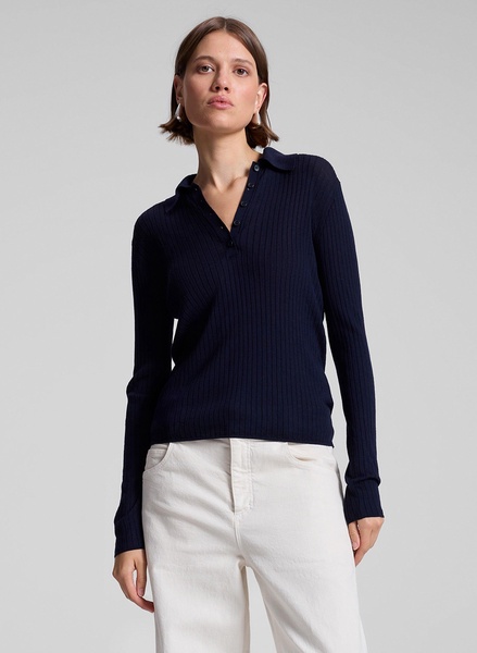 Alex Fine Merino Polo Top