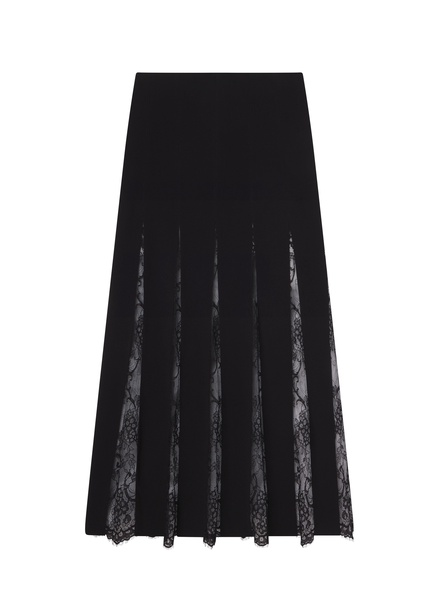 Mira Pleated Lace Maxi Skirt