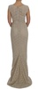 Dolce & Gabbana  Beige Ricamo Cutout Cotton Sheath Dress