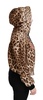 Dolce & Gabbana  Brown Hooded Studded Ayers Leopard Sweater