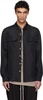 Black Hollywood Silk Gazar Overshirt