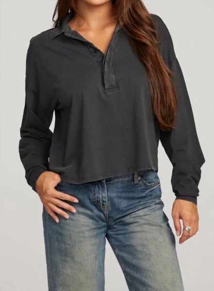 miles long sleeve in licorice