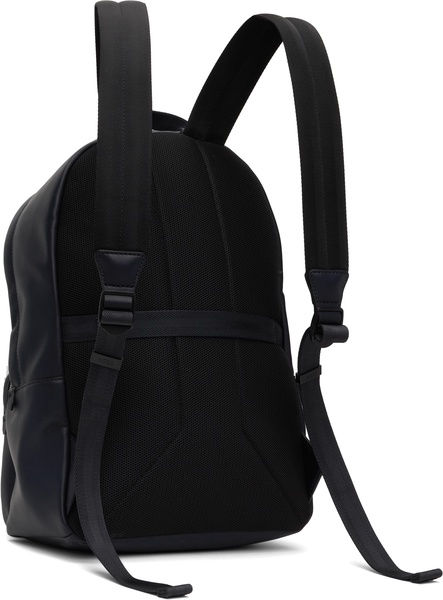Navy Embossed-Logo Backpack
