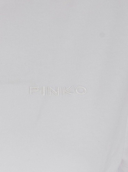 'Start' White Crewneck T-Shirt with Tonal Logo Lettering on the Front in Cotton Woman