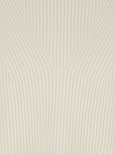 'Golia' White Turtleneck Sweater in Wool and Cashmere Woman