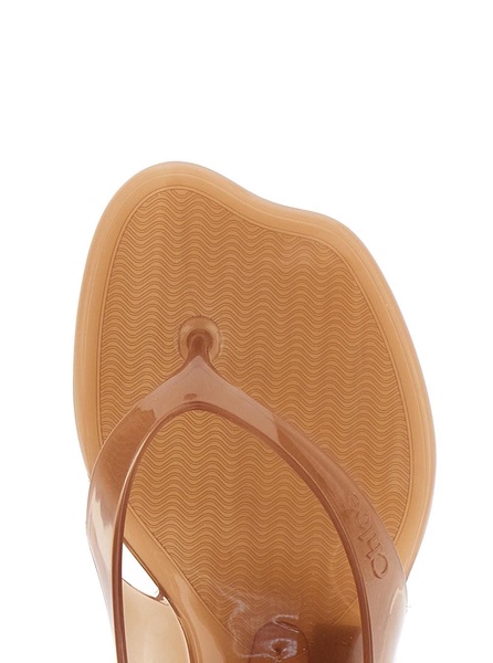 'Jelly' Brown Sandals with Logo Imprinted on the Side and Ankle Buckle Closure in Tpu Woman