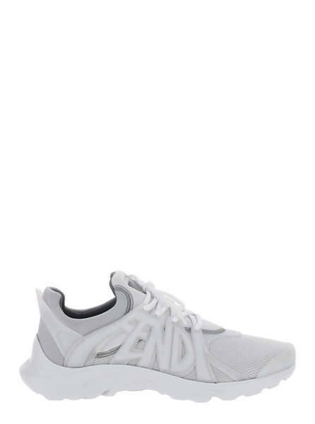 'Fendi Tag' Grey Sneakers with Logo in Techno Mesh Man