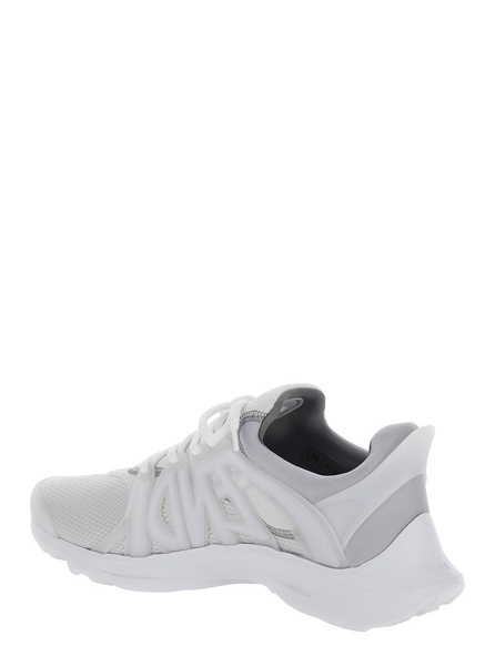 'Fendi Tag' Grey Sneakers with Logo in Techno Mesh Man