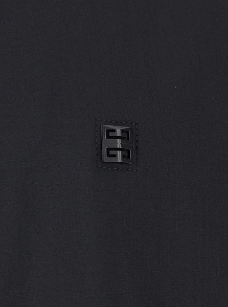 Givenchy Black Zip-Up Hoodie With Logo Detail In Wool Man