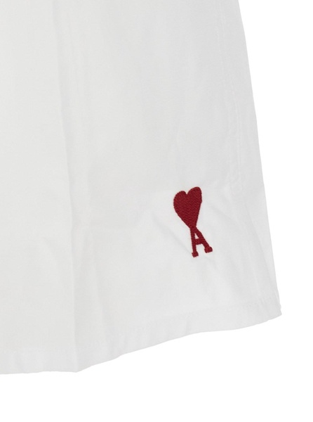 'Ami de Coeur' White Briefs with ADC Logo Embroidery on the Front in Cotton Man
