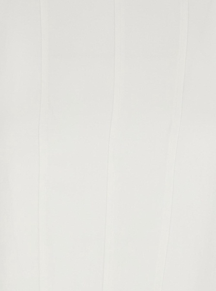 'Monsen' Whote Crewneck Sleeveless Dress in Viscose Blend Stretch Woman