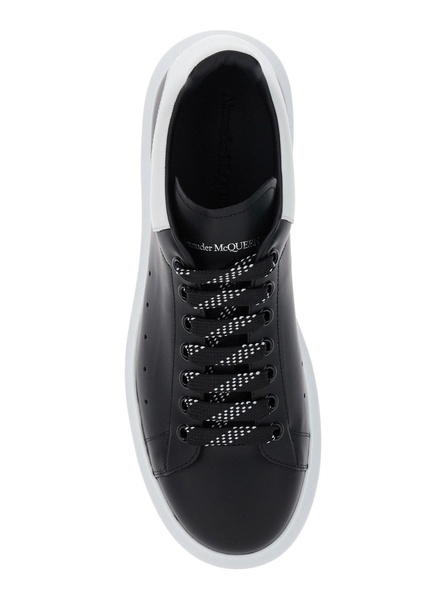 Alexander Mcqueen Black Low Top Sneakers With Chunky Sole And Contrasting Heel In Leather  Man