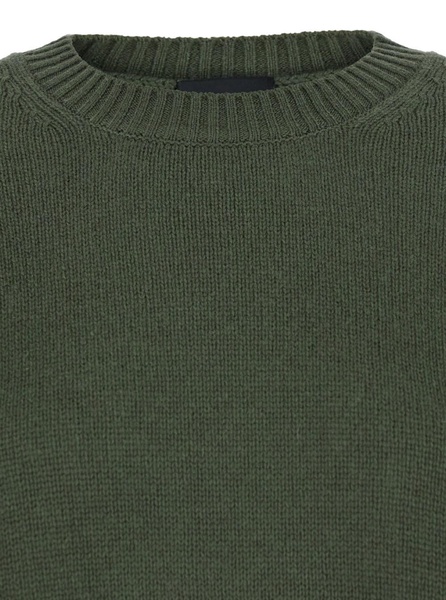 Dark Green Crewneck Sweater in Cashmere Woman