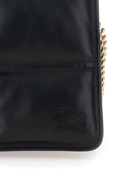 'Snip' Black Shoulder Bag in Quilted Leather Woman
