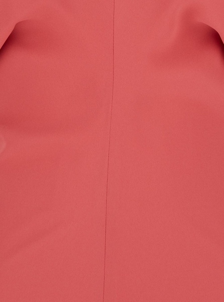 Pink Dress with V Neck and Short Sleeves in Tech Fabric Woman