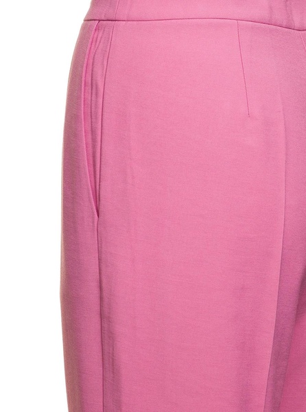 Pink Straight Trousers Galdys in Viscose Woman