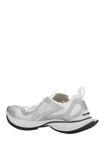 'Circuit' Grey Sneakers with Logo on the Sole and Back in Tech Fabric Blend Man