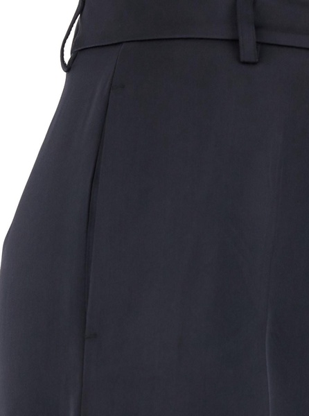 Blue Tailored Pants in Satin Woman