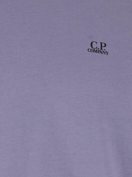 C.P. Company Violet T-Shirt With Logo Printed On The Front In Cotton Man