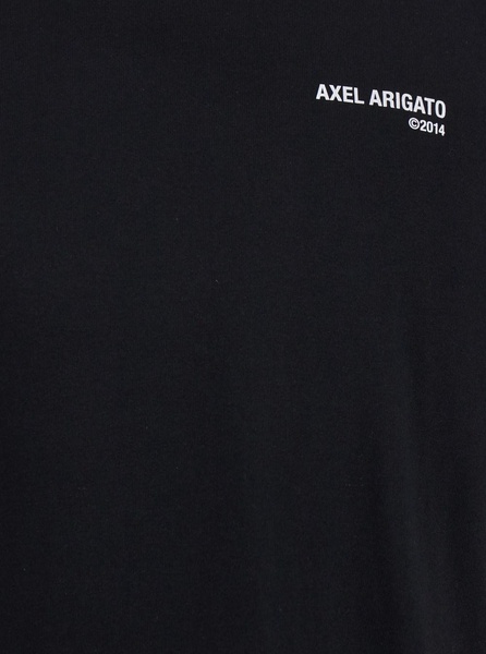 'Legacy' Black Crewneck T-Shirt with Logo Lettering on the Front in Cotton Man