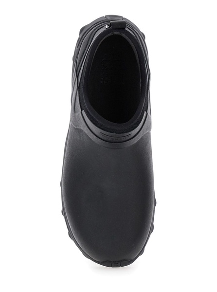 Black Ankle Boots with 4G Motif in Rubber and Fabric Man