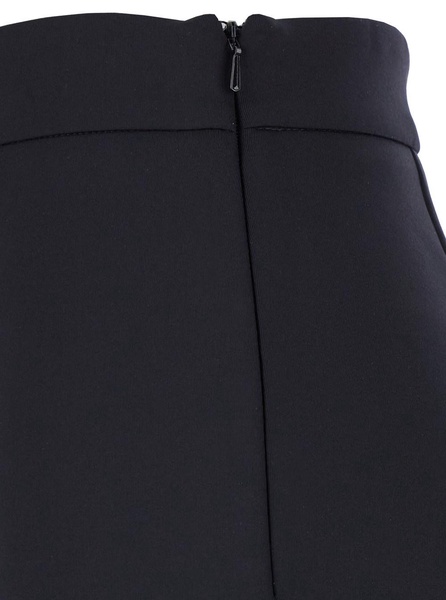'Bozen' Black Pants with Rear Concealed Zip in Jersey Stretch Woman
