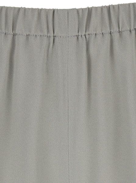 'Rapolano' Creen Pants with Elastic Waist and Wide Leg in Silk Blend Woman