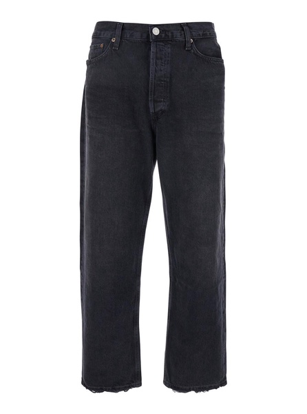 '90's' Black Five Pocket Jeans in Cotton Man