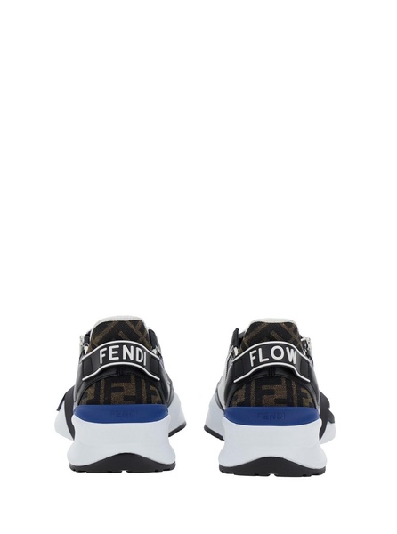 'Fendi Flow' Multicolor Low-Top Sneaker with Logo Detail in Leather Man